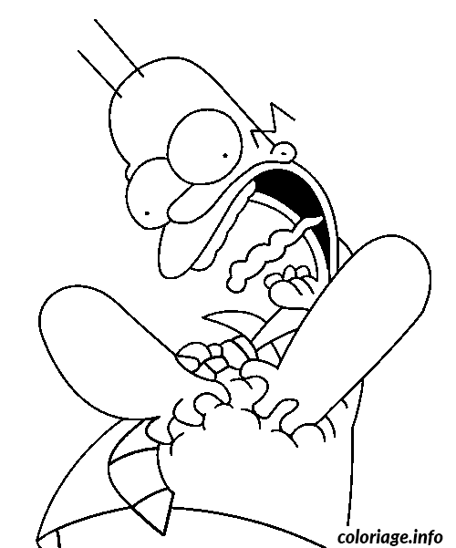 Coloriage Homer simpson ahhhhh - Simpson à imprimer