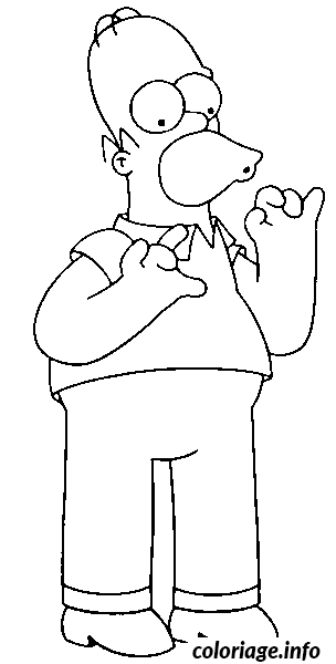 Homer Simpson Saying Ouhhh coloring page to print