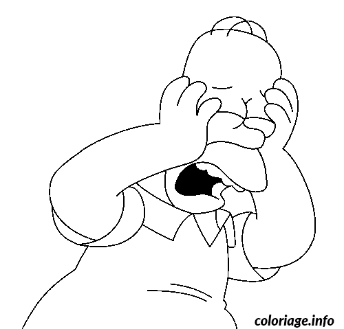 Coloriage Homer nan - Simpson à imprimer