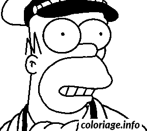 Coloriage Capitaine homer - Simpson à imprimer