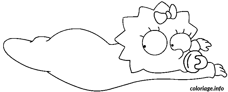 Coloriage Maggie allongee - Non classé à imprimer