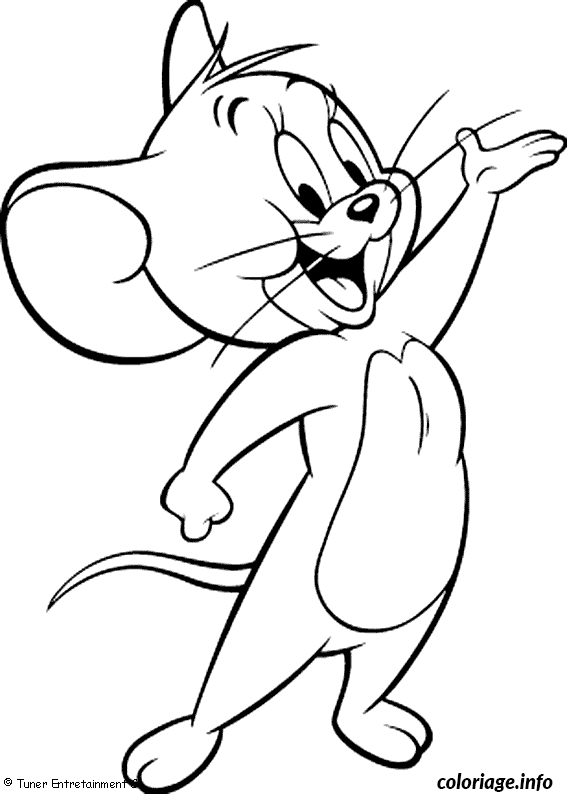 Coloriage Jerry la souris - Souris à imprimer