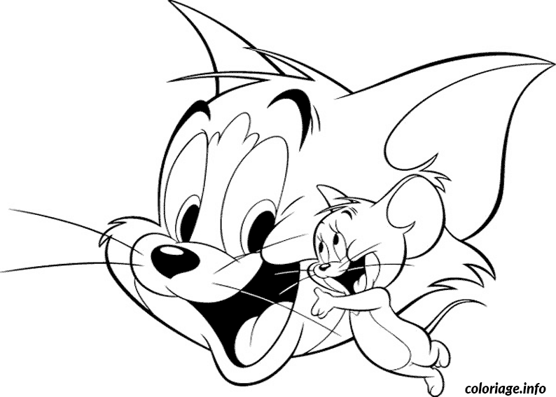 Tom and Jerry coloring page to print