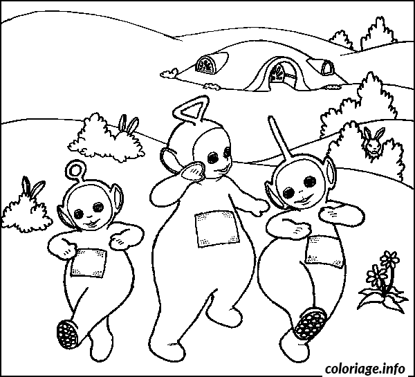 Coloriage Télétubbies - Monde Fantastique - Teletubbies à imprimer