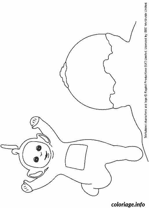 Coloriage Télétubbies - Créatures Amusantes - Teletubbies à imprimer