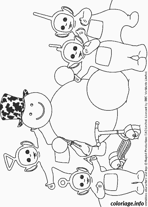Coloriage Télétubbies - Monde Fantastique - Teletubbies à imprimer