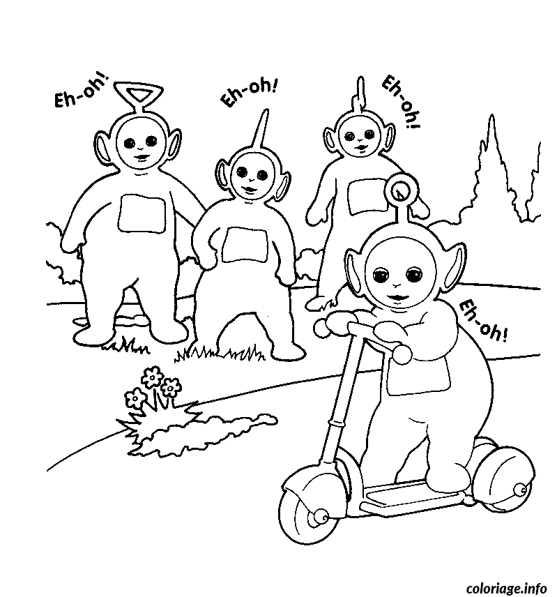 Coloriage Télétubbies - Amis rigolos pour enfants - Non classé à imprimer