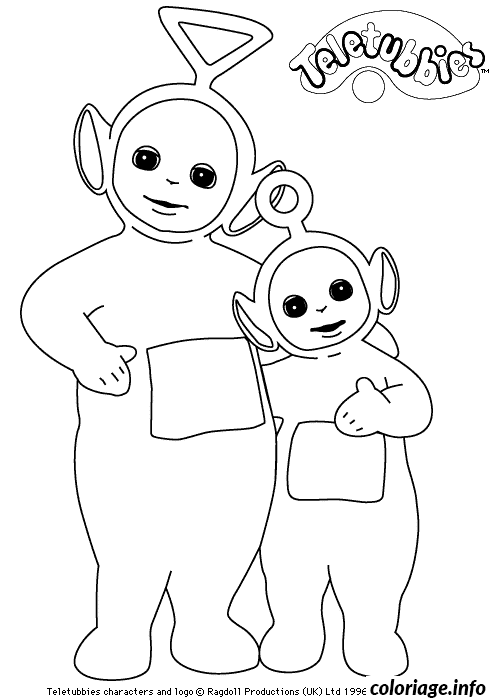 Coloriage Télétubbies - Créatures mignonnes amusantes - Teletubbies à imprimer