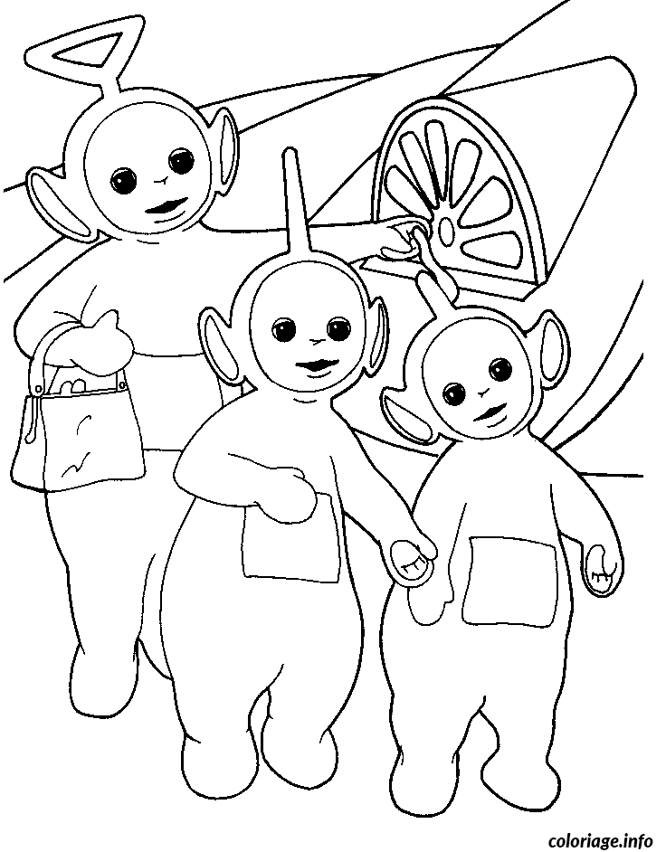 Coloriage Télétubbies 027 - Aventure Télétubbies à peindre - Teletubbies à imprimer