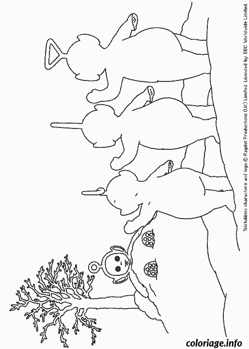 Coloriage Télétubbies dans le soleil - Aventure colorée - Non classé à imprimer