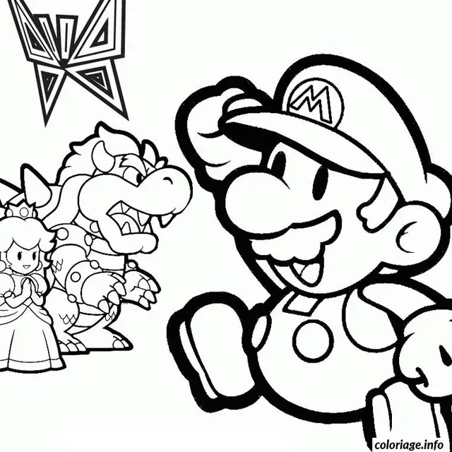 Coloriage Mario foot - Mario à imprimer