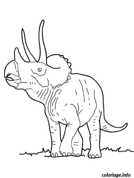 Coloriage Dessin dinosaure triceratops - Dinosaure à imprimer