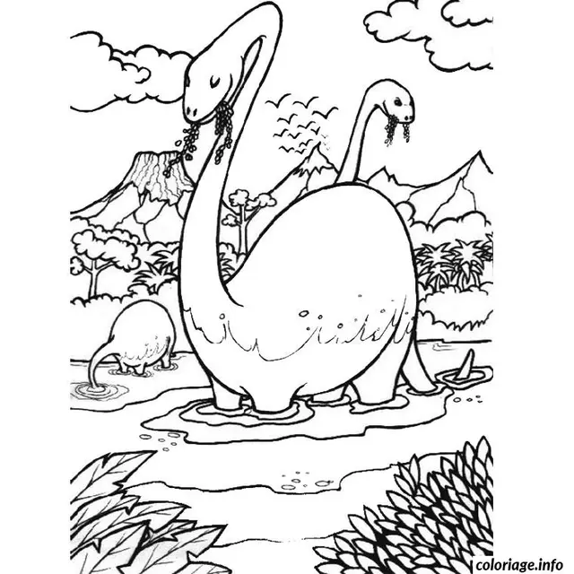 Coloriage Tv dinosaure - Dinosaure à imprimer