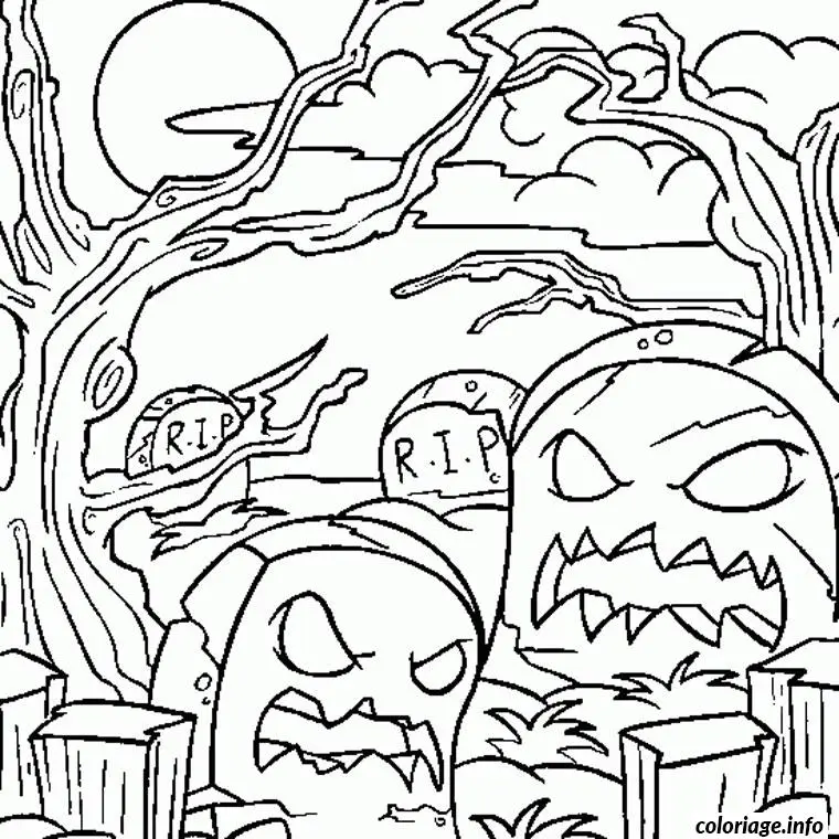 Disegno di Mostro di Halloween da stampare