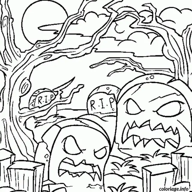Coloriage Halloween monstre - Halloween à imprimer
