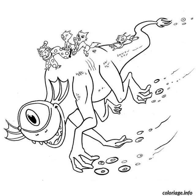 Coloriage Monstre marin - Monstre à imprimer