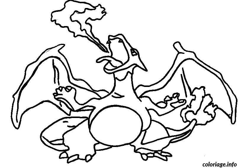 Coloriage Pokemon 006 chari - Pokémon à imprimer