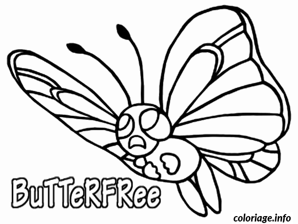 Pokémon 012 Butterfree coloring page to print