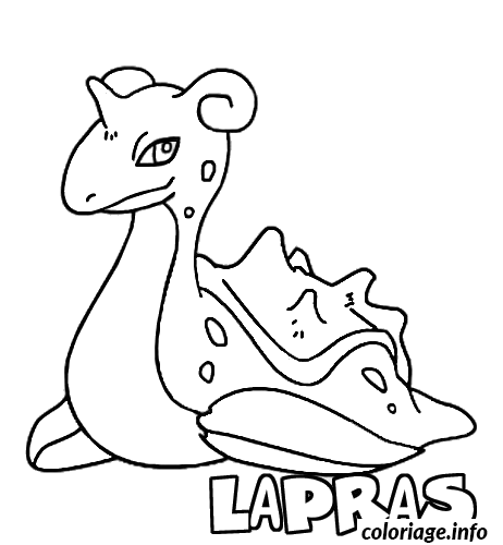 Coloriage Pokemon 131 lapras - Pokémon à imprimer