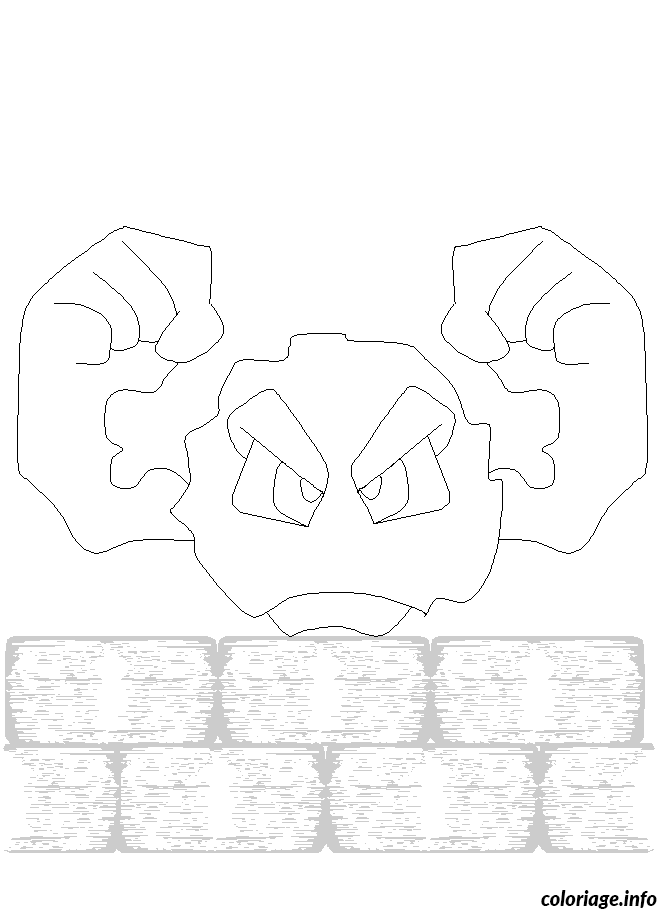 Pokémon Geodude #074 coloring page to print