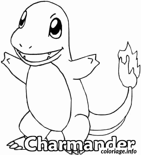 Charmander Pokémon 004 coloring page to print