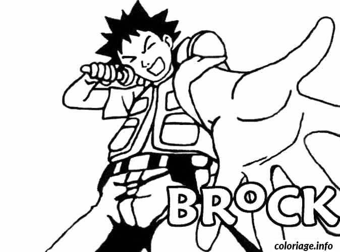 Brock from Pokémon coloring page to print