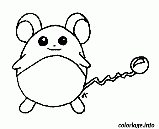 Coloriage Marill le lapineau amphibie Pokémon tactile - Pokémon à imprimer