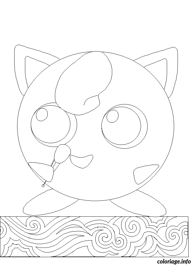 Jigglypuff Pokemon #039 coloring page to print