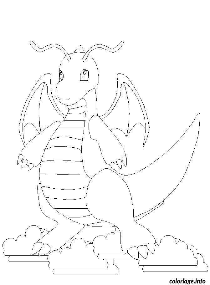 Dragonite #149 coloring page to print