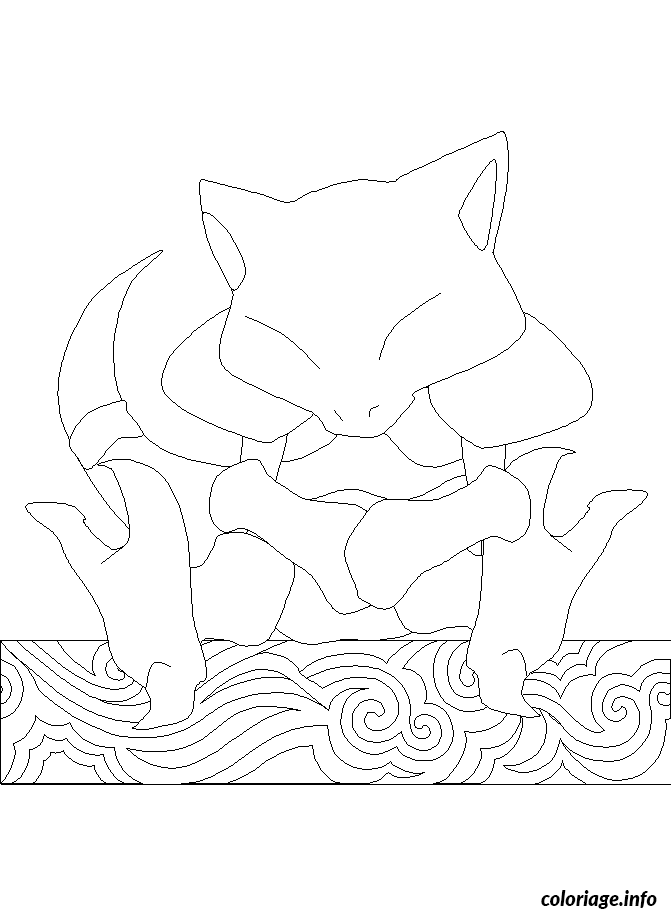 Coloriage Pokemon 063 abra - Pokémon à imprimer