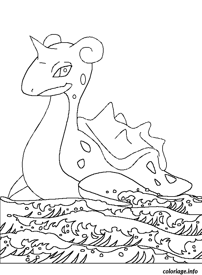 Pokémon 131 Lapras coloring page to print
