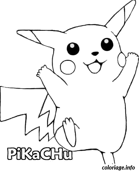 Coloriage Pokemon pokemon pikachu - Pikachu à imprimer