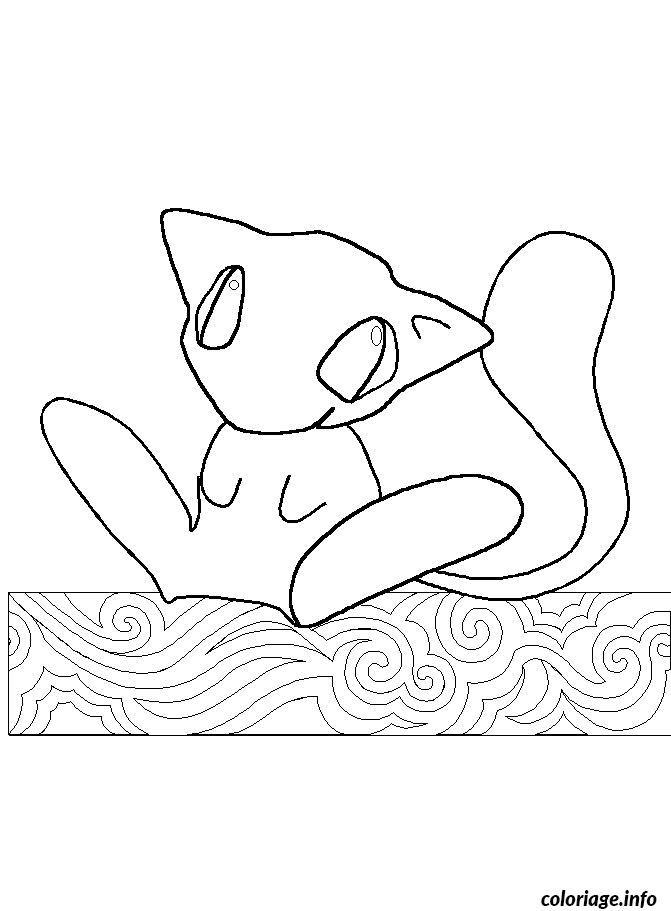 Coloriage Pokemon 151 mew - Pokémon à imprimer