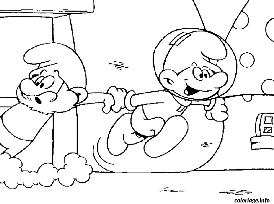 Coloriage Cosmoschtroumpf - Schtroumpf à imprimer