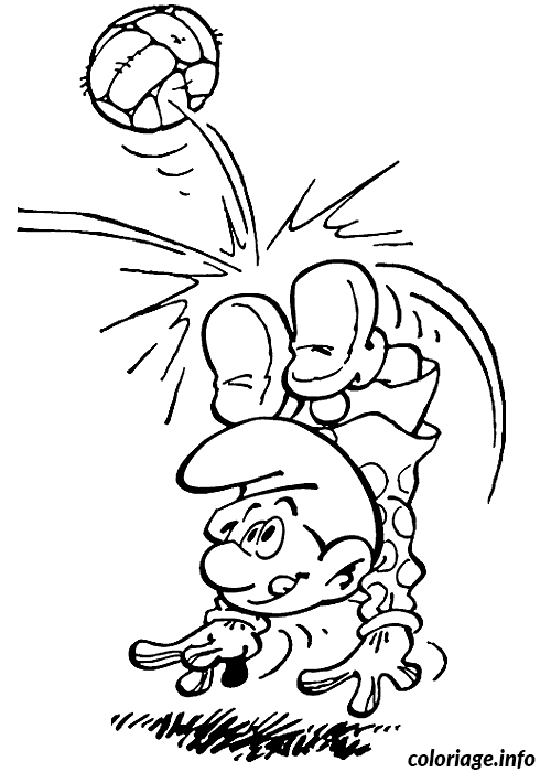 Dibujo de Pitufo deportista para colorear
