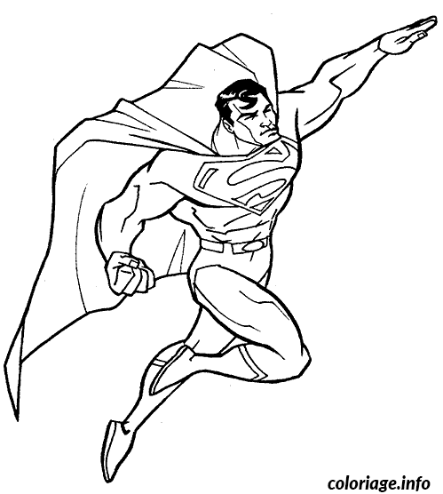 Coloriage Superman a colorier - Superman à imprimer