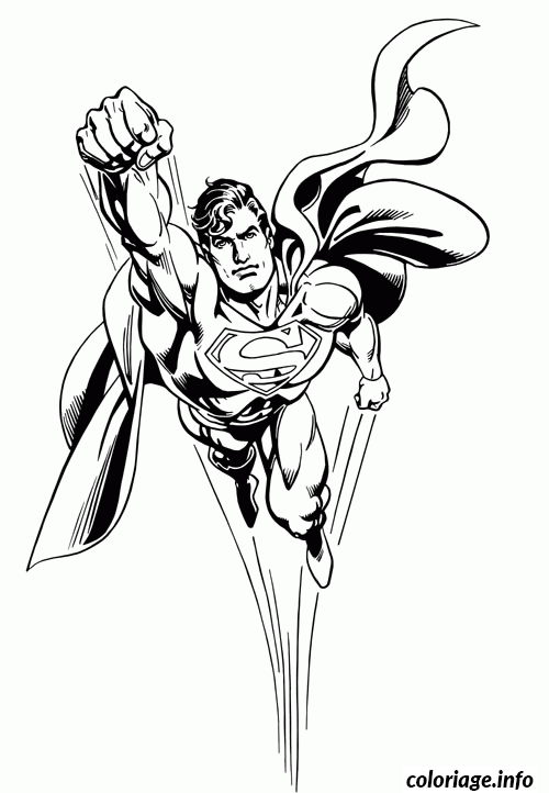 Coloriage Superman - Superman à imprimer