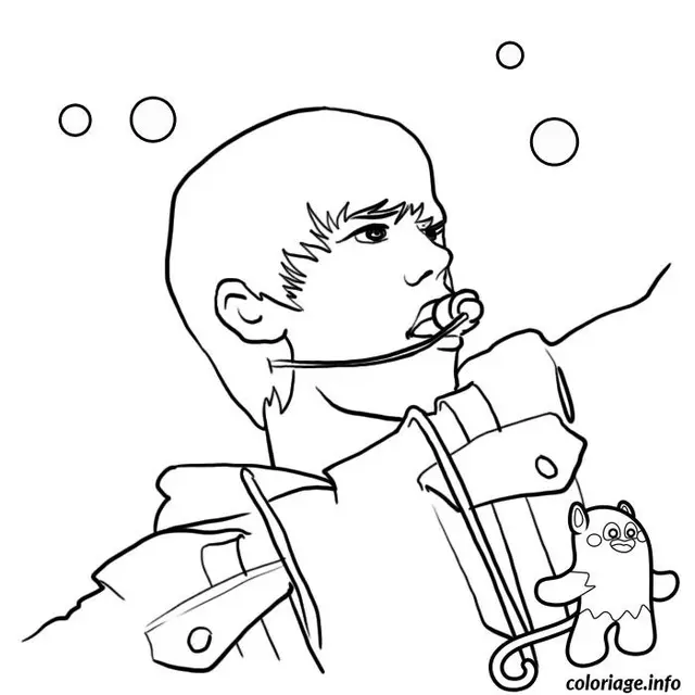 Coloriage Justin bieber baby - Célébrité à imprimer