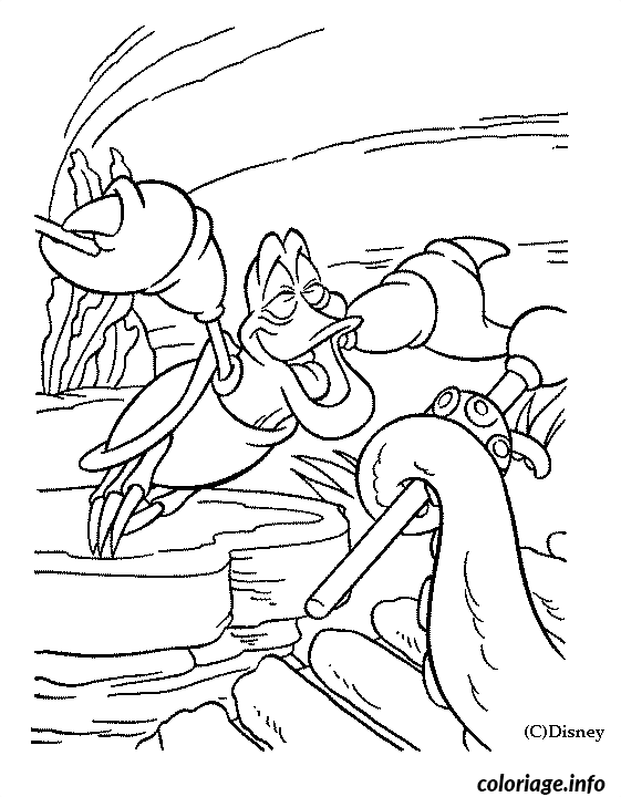 Coloriage Créature Marine Enchanteresse - Sirène à imprimer