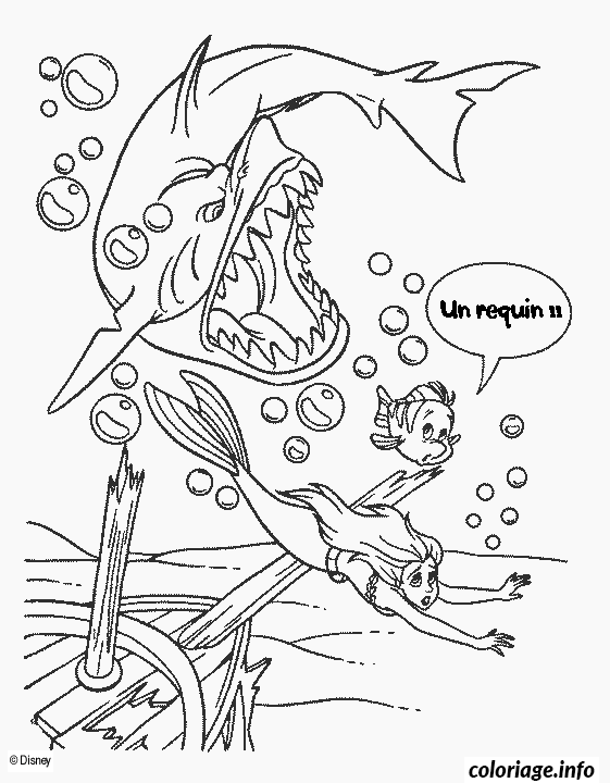 Coloriage Créature Marine Féerique à Colorier - Sirène à imprimer