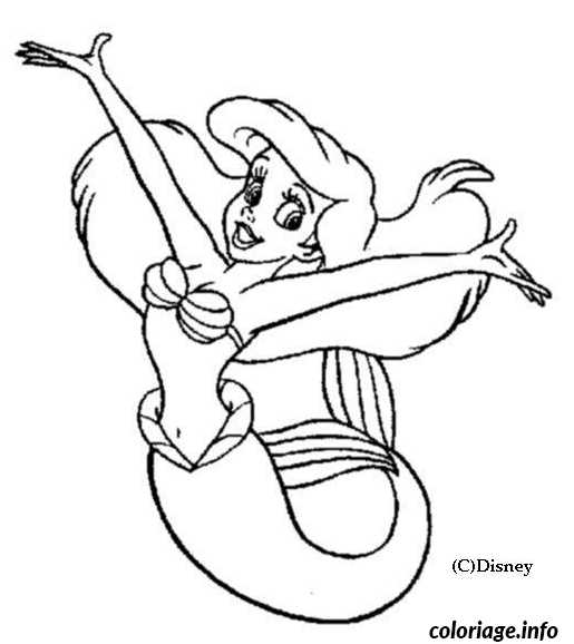 Coloriage Sirène Enchantée à Colorier pour Enfants - Sirène à imprimer