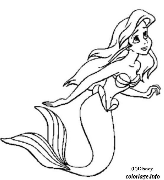 Coloriage Sirène mystérieuse à colorier - Créature marine - Sirène à imprimer