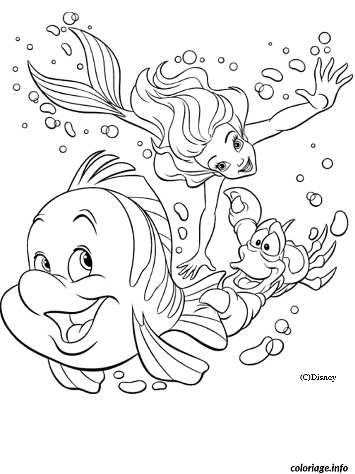Coloriage Sirène Enchantée des Océans - Page Détente - Sirène à imprimer
