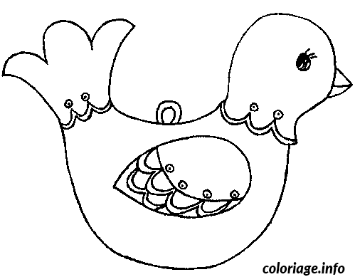 Coloriage Poule en chocolat - Poule à imprimer