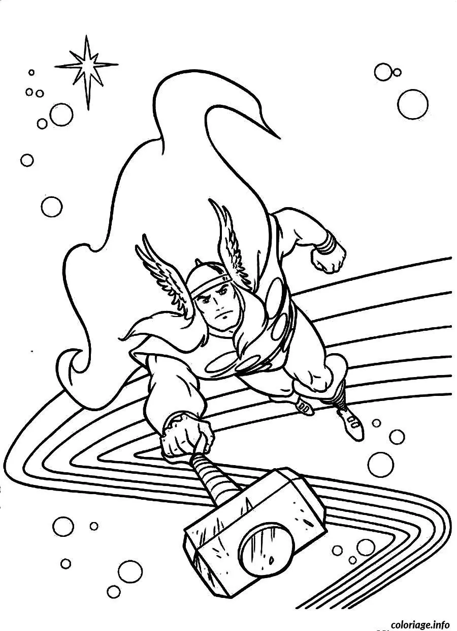 Disegno di Avengers Thor da stampare