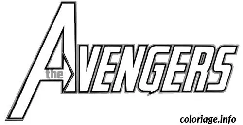 Coloriage Avengers logo - Avengers à imprimer
