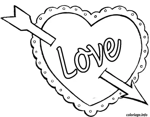 Coloriage Motif Amoureux - Composition Poétique - Dessin à imprimer