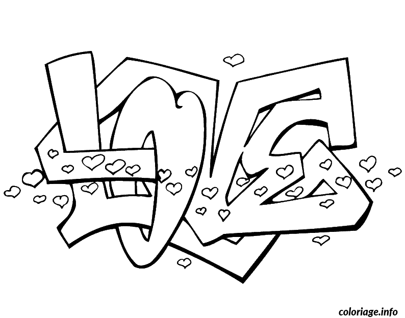 Coloriage Dessin amour 2 - Dessin à imprimer