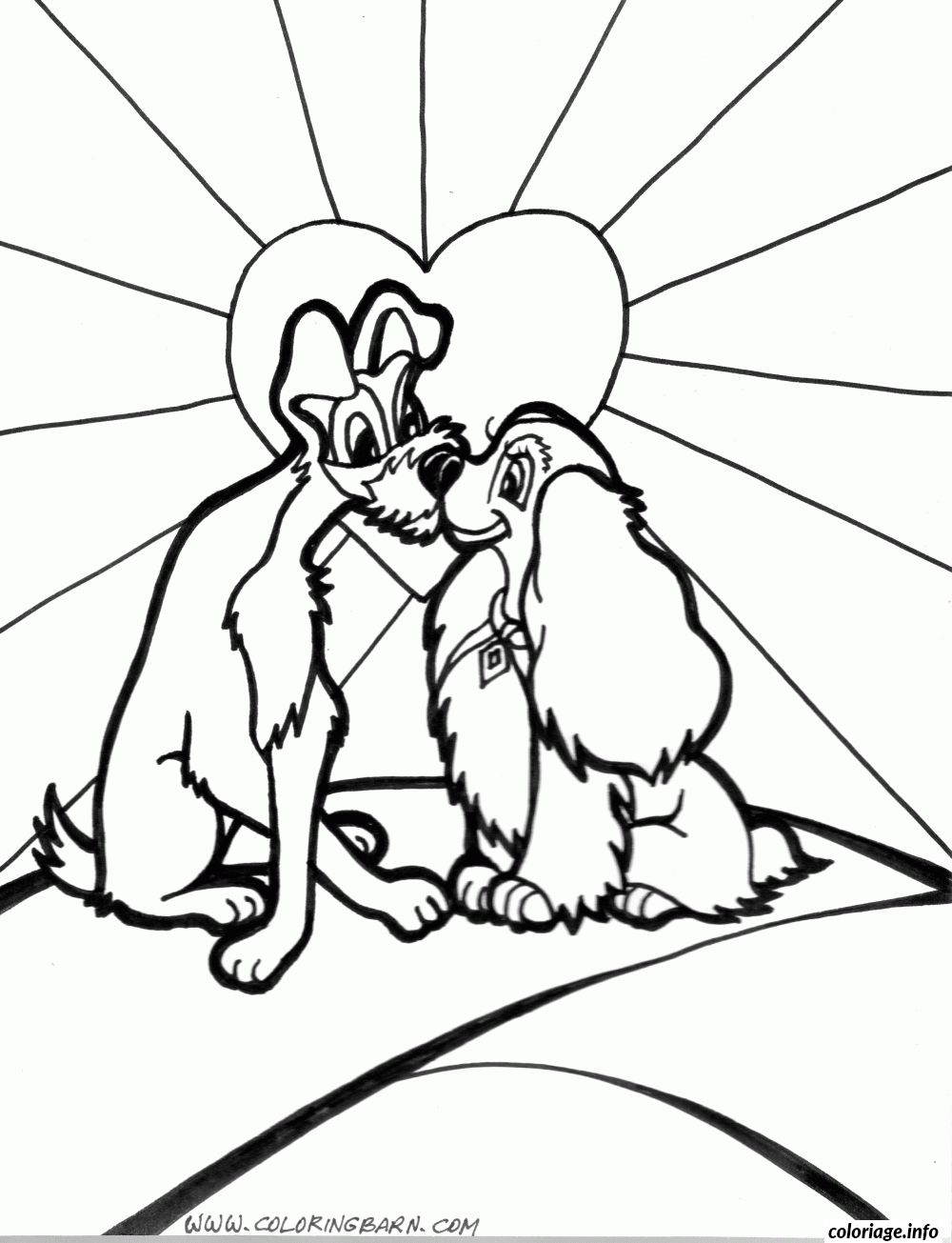 Coloriage Dessin tendresse et affection - Dessin à imprimer