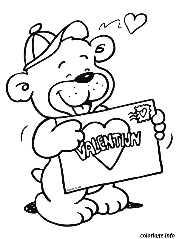 Coloriage Cœur romantique à colorier pour enfants - Dessin à imprimer